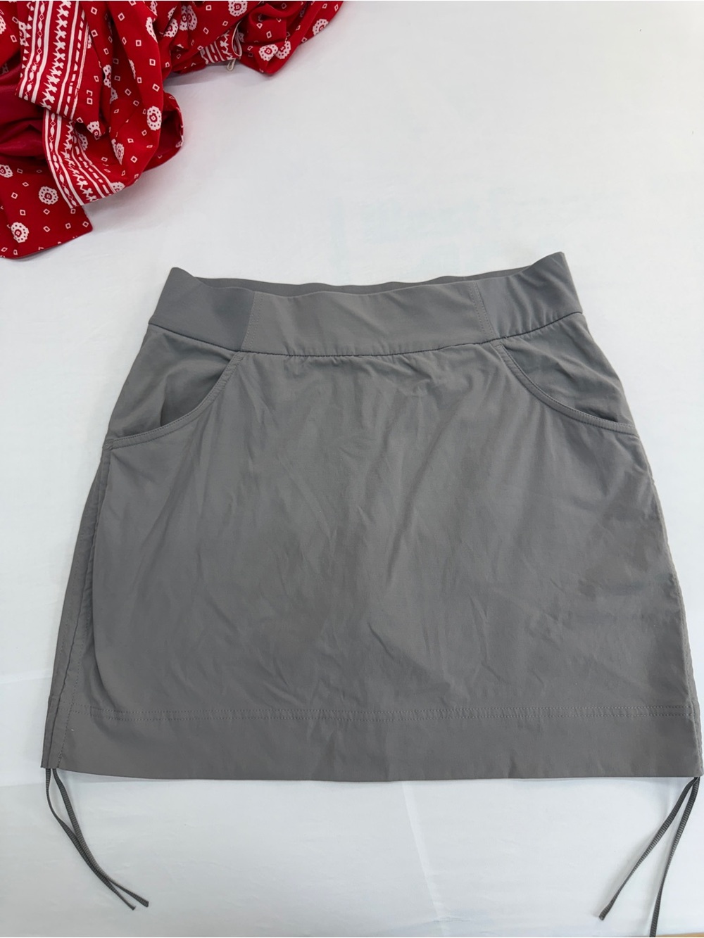 Columbia Gray Midi Active Skort with Drawstrings